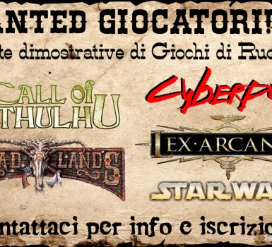 Wanted Giocatori di Ruolo!